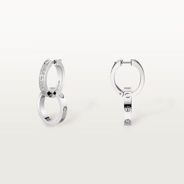 Cartier LOVE earrings, multiwear, half-paved - Image 3