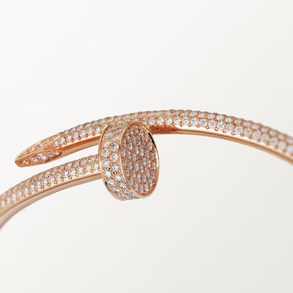 Cartier Juste un Clou bracelet, classic model, half-paved - Image 3