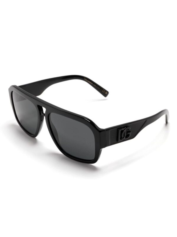 Dolce & Gabbana Eyewear logo-plaque square-frame sunglasses - Image 2