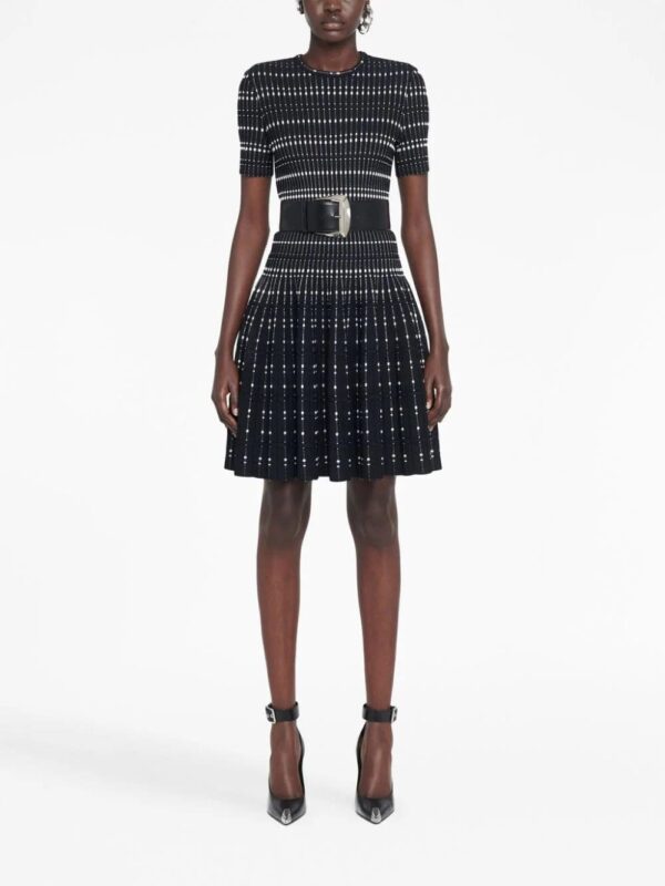 Alexander McQueen  contrast-thread knitted minidress - Image 2