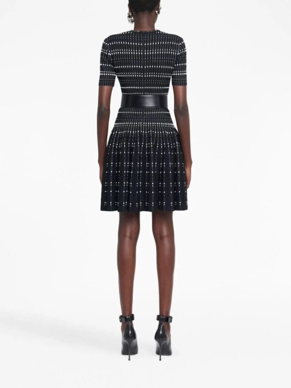 Alexander McQueen  contrast-thread knitted minidress - Image 4