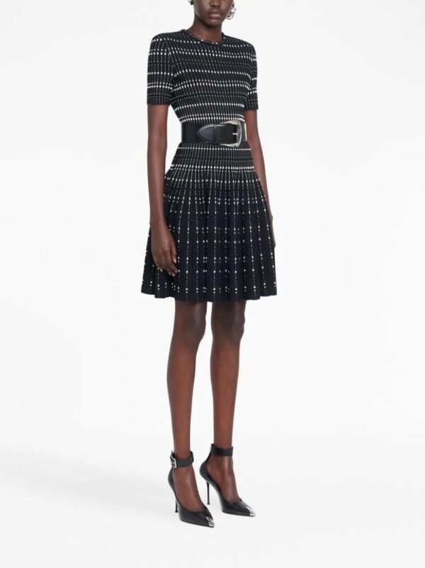 Alexander McQueen  contrast-thread knitted minidress - Image 3