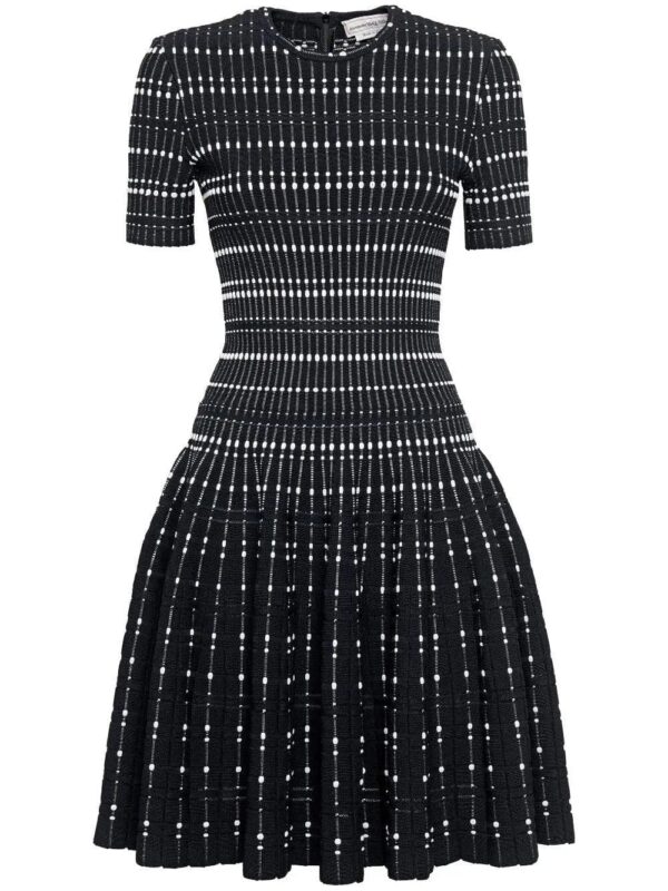 Alexander McQueen  contrast-thread knitted minidress