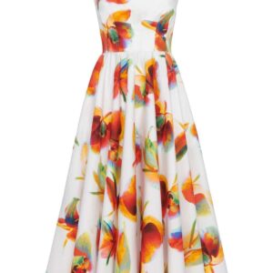 Alexander McQueen Solarised Orchid pleated dress