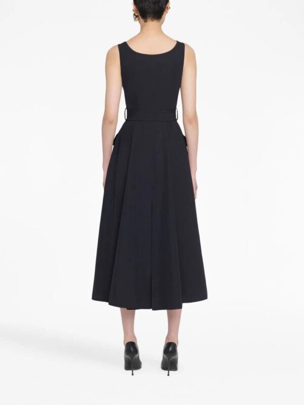 Alexander McQueen  belted wool mididress - Image 4