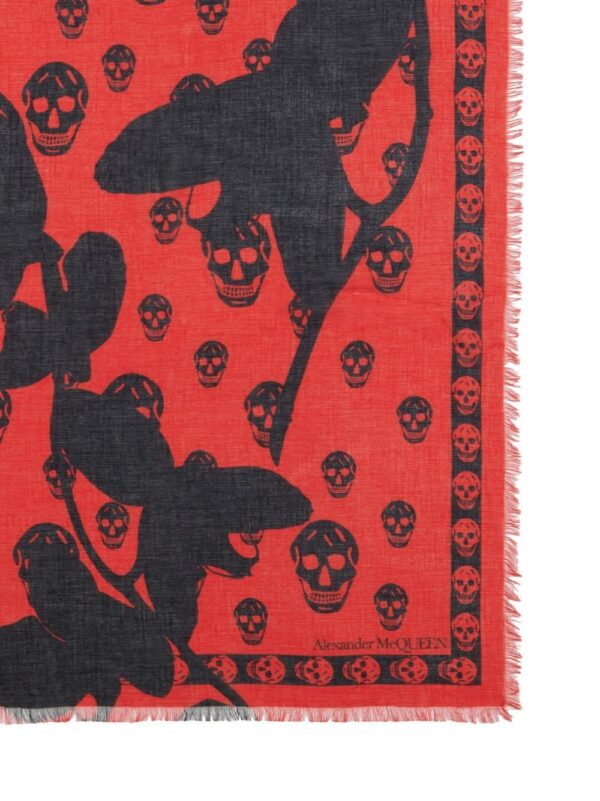 Alexander McQueen  Skull orchid-print scarf - Image 2