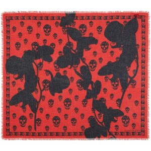 Alexander McQueen  Skull orchid-print scarf