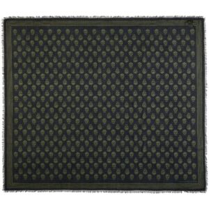 Alexander McQueen  skull-print frayed scarf
