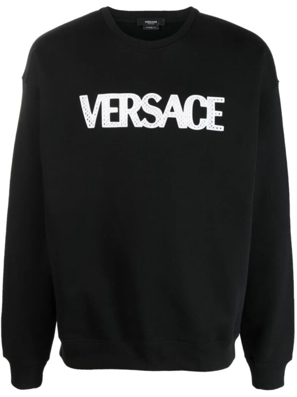 Versace  mesh logo appliqué sweatshirt