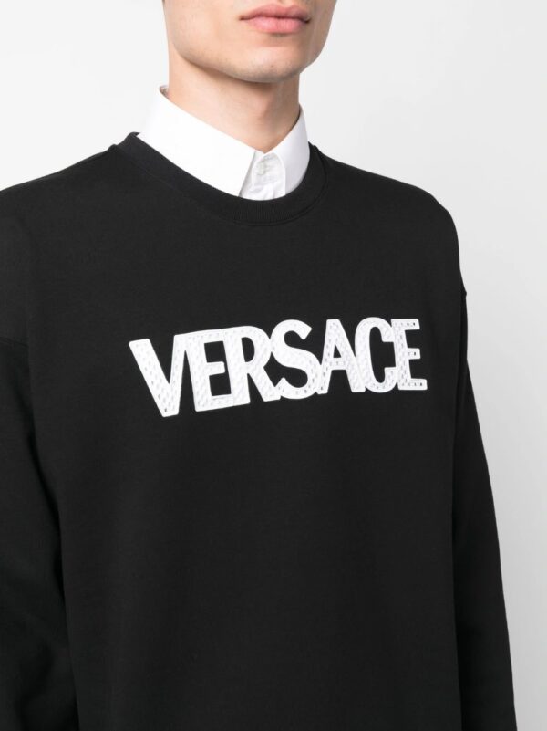 Versace  mesh logo appliqué sweatshirt - Image 4