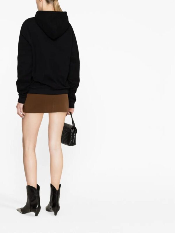 Saint Laurent  embroidered-logo cotton hoodie - Image 4
