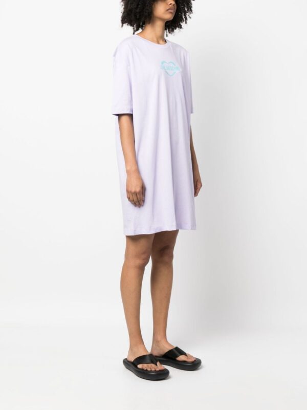 Love Moschino logo-print cotton T-shirt dress - Image 3