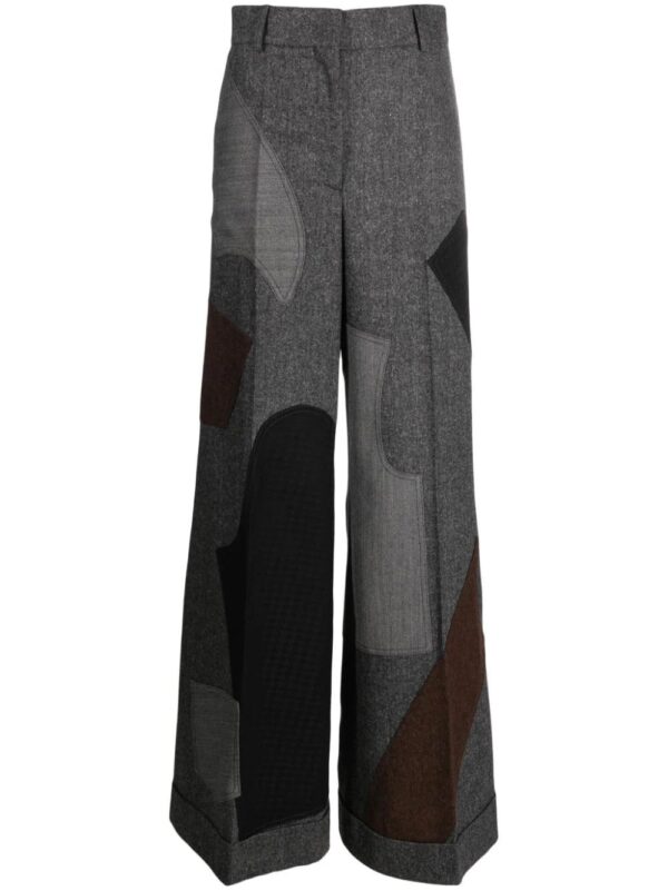 Moschino  patchwork-design palazzo trousers