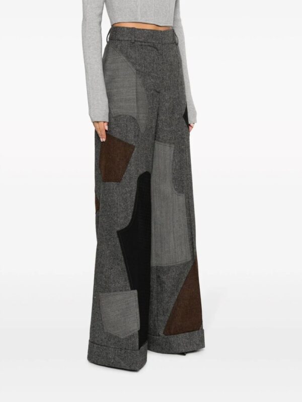 Moschino  patchwork-design palazzo trousers - Image 3