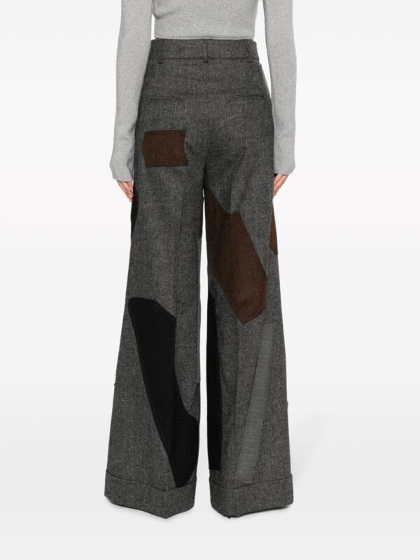 Moschino  patchwork-design palazzo trousers - Image 4