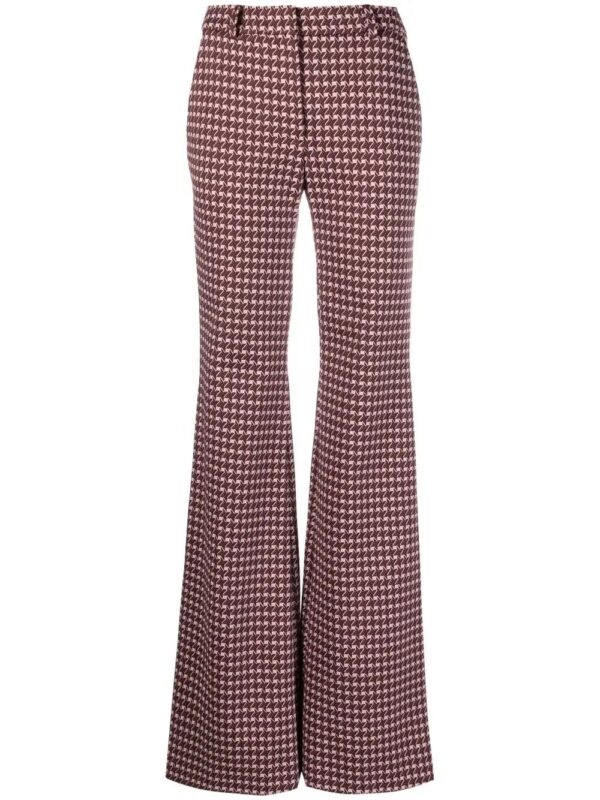 Moschino  graphic-print flared trousers