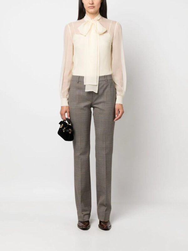 Moschino  checked straight-leg trousers - Image 2