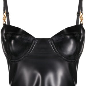 Versace  patent bustier top