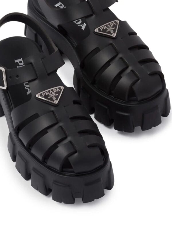 Prada  Monolith caged rubber sandals - Image 4