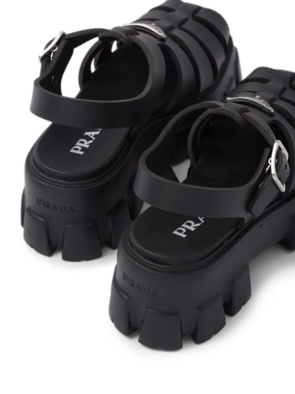 Prada  Monolith caged rubber sandals - Image 4