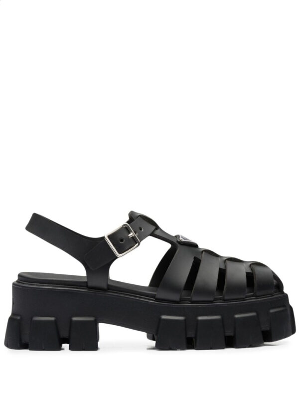 Prada  Monolith caged rubber sandals