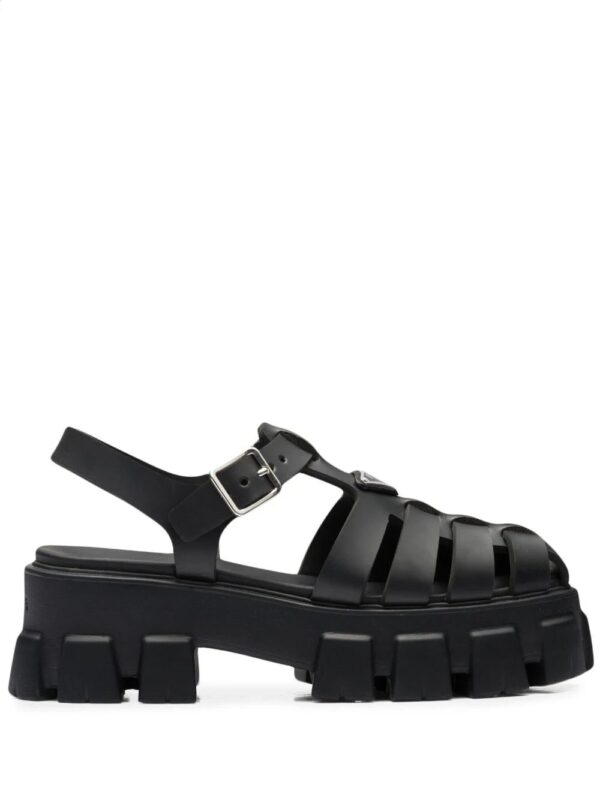 Prada  Monolith caged rubber sandals