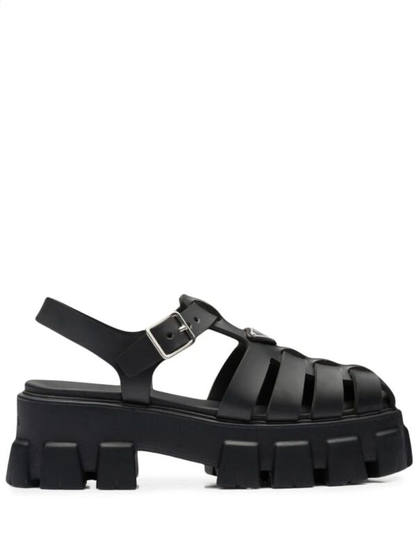 Prada  Monolith caged rubber sandals