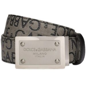 Dolce & Gabbana  logo-plaque leather belt