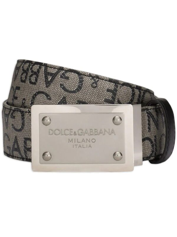 Dolce & Gabbana  logo-plaque leather belt