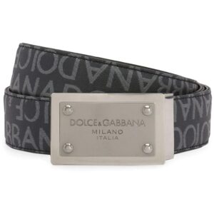 Dolce & Gabbana  logo-plaque jacquard belt