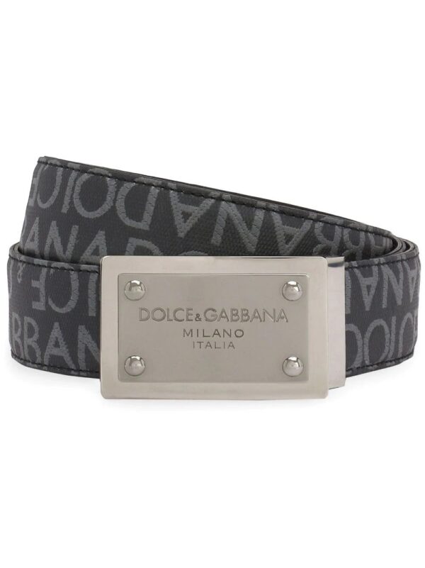 Dolce & Gabbana  logo-plaque jacquard belt