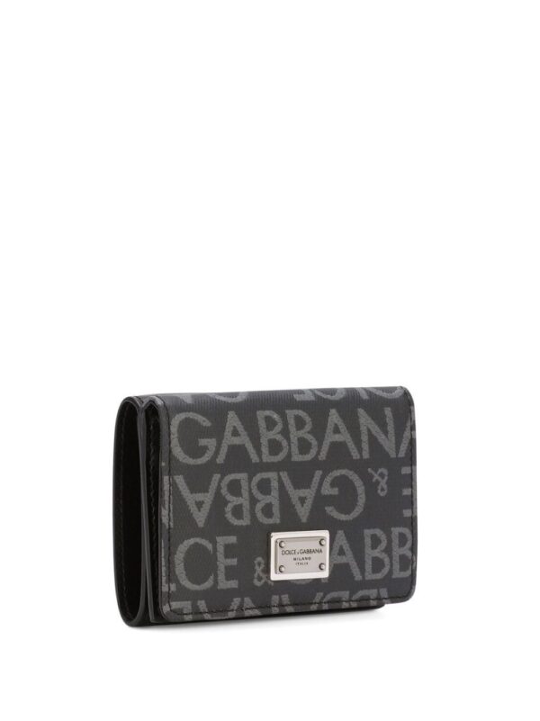 Dolce & Gabbana logo-plaque jacquard wallet - Image 3