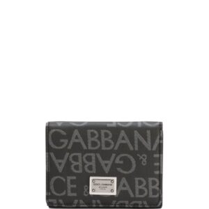 Dolce & Gabbana logo-plaque jacquard wallet