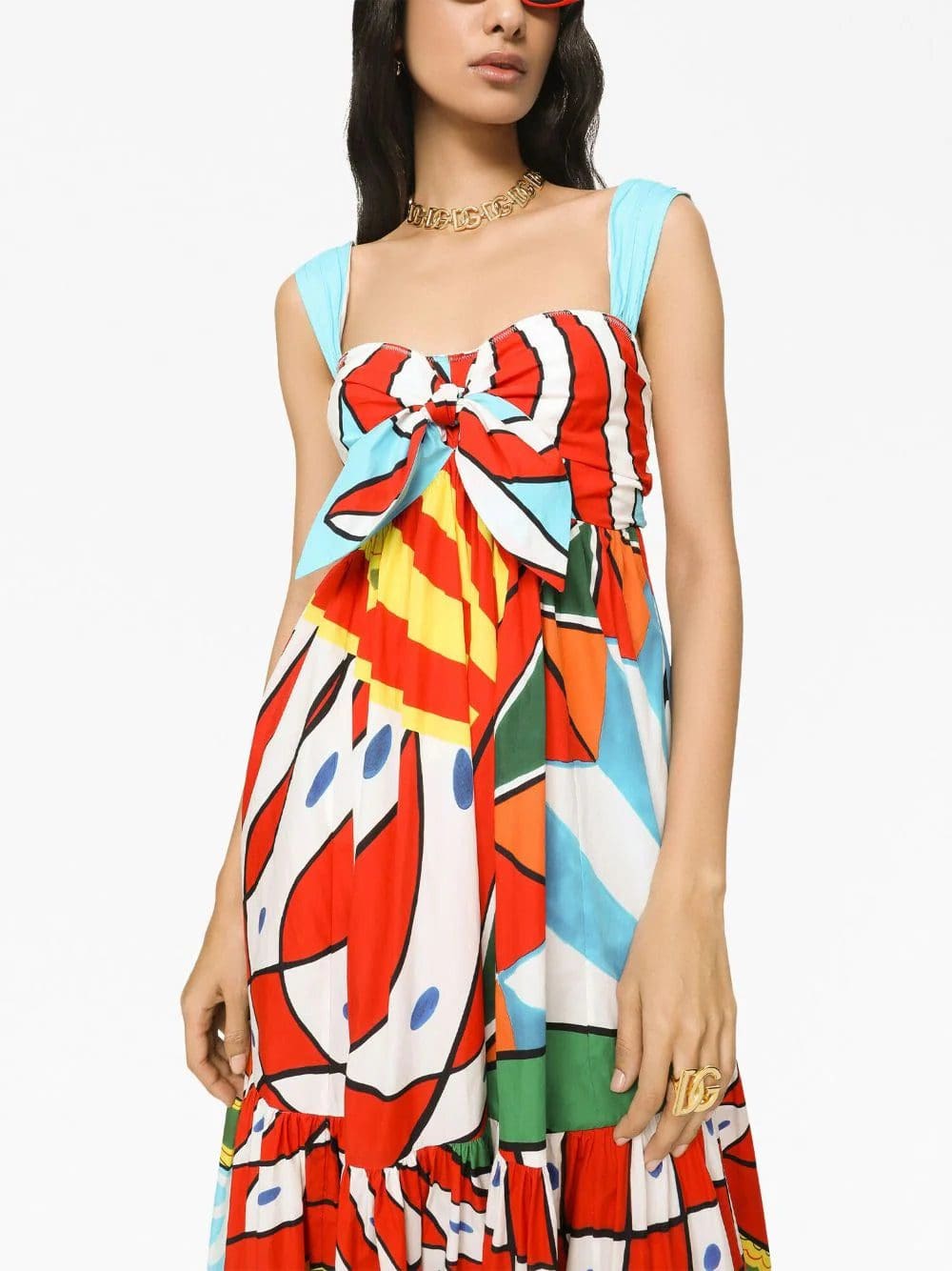 Dolce & Gabbana graphic-print midi dress - Image 4