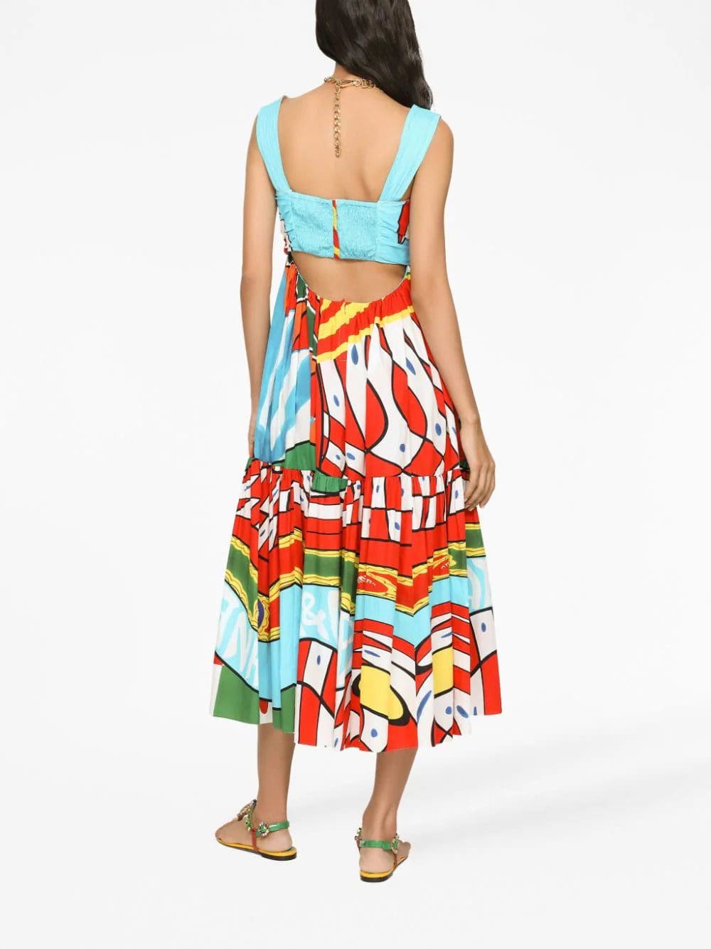 Dolce & Gabbana graphic-print midi dress - Image 3