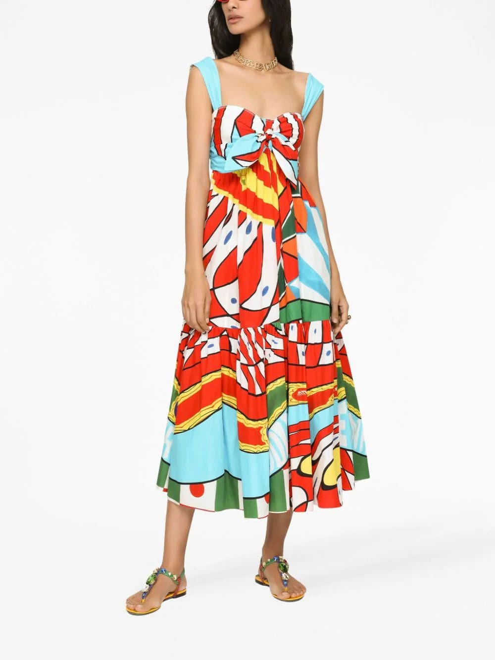 Dolce & Gabbana graphic-print midi dress - Image 2