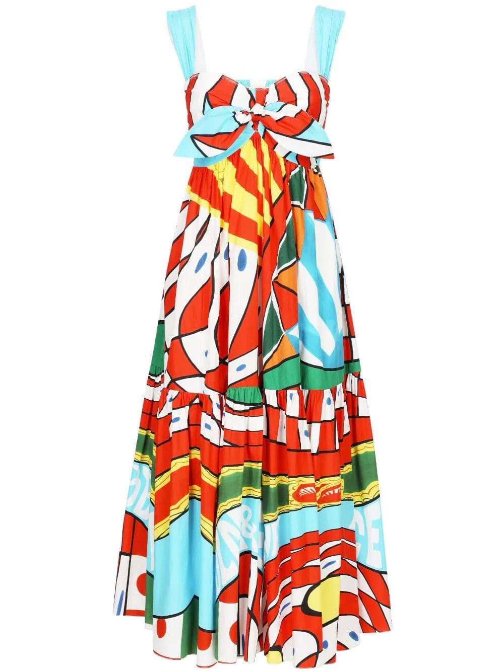 Dolce & Gabbana graphic-print midi dress