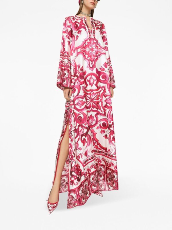 Dolce & Gabbana Majolica-print kaftan dress - Image 2