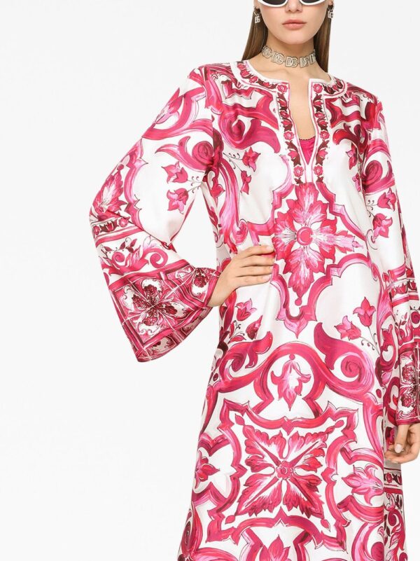 Dolce & Gabbana Majolica-print kaftan dress - Image 3
