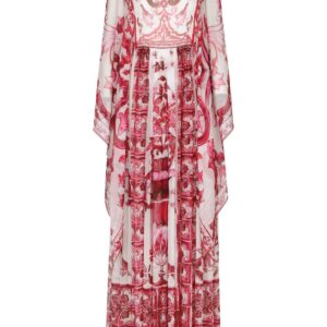 Dolce & Gabbana Majolica-print silk maxi dress