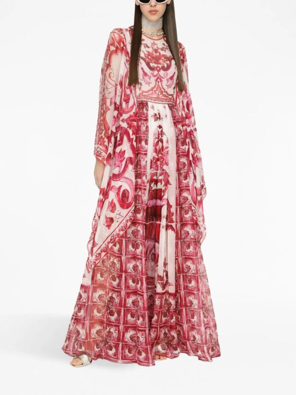 Dolce & Gabbana  Majolica-print silk maxi dress - Image 2