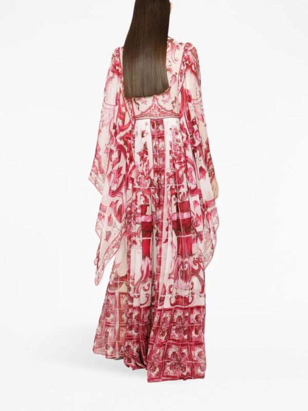 Dolce & Gabbana  Majolica-print silk maxi dress - Image 3