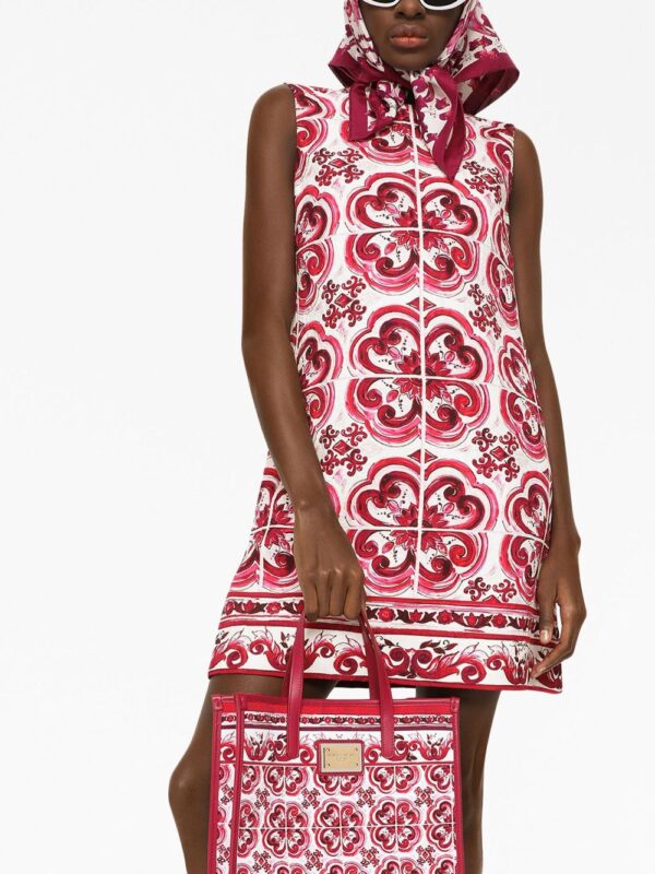 Dolce & Gabbana Majolica-print shift mini dress - Image 2