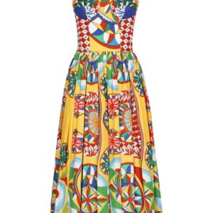 Dolce & Gabbana graphic-print midi dress