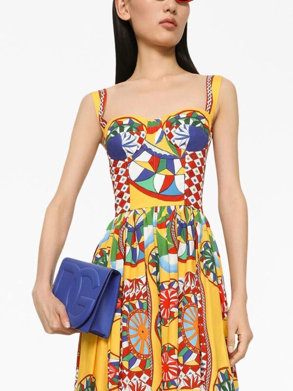 Dolce & Gabbana  graphic-print midi dress - Image 4