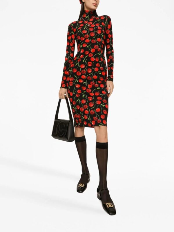 Dolce & Gabbana  cherry-print midi dress - Image 3