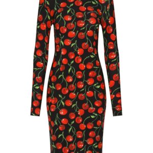Dolce & Gabbana cherry-print midi dress