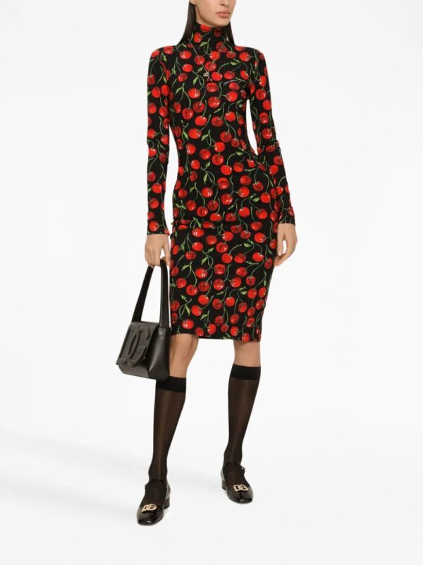 Dolce & Gabbana  cherry-print midi dress - Image 2