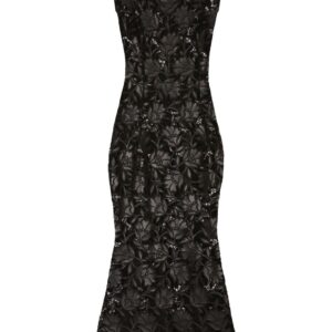 Dolce & Gabbana floral-lace midi dress