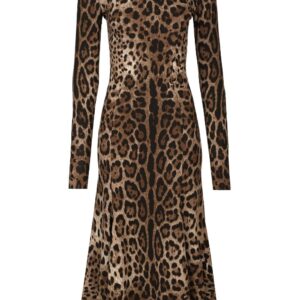 Dolce & Gabbana leopard-print midi dress